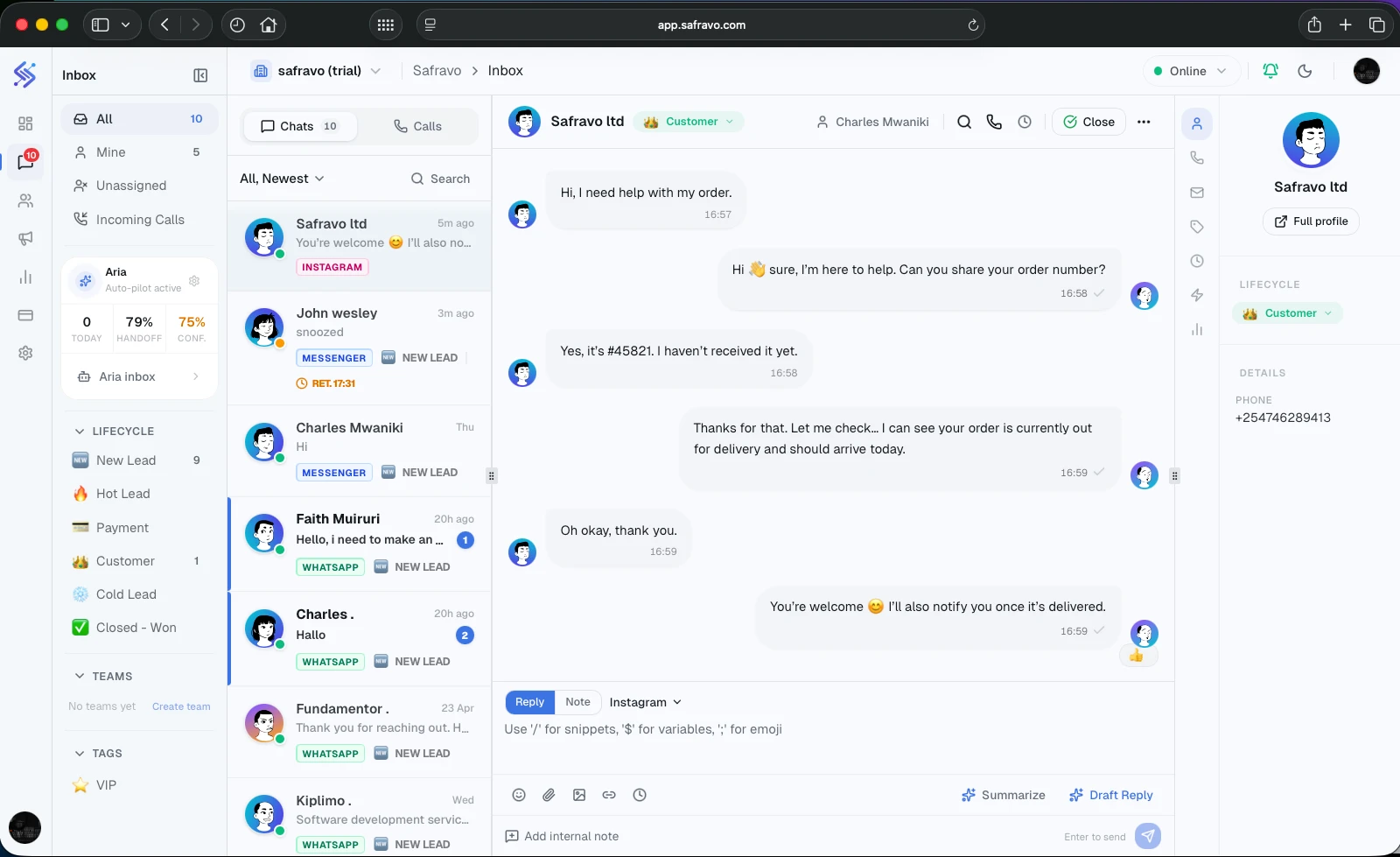 Safravo CRM